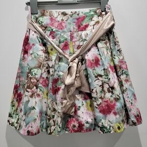 Portmans Floral Skirt with belt Size 6US